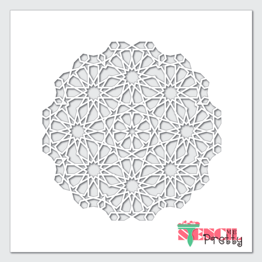 mandala damask stencil