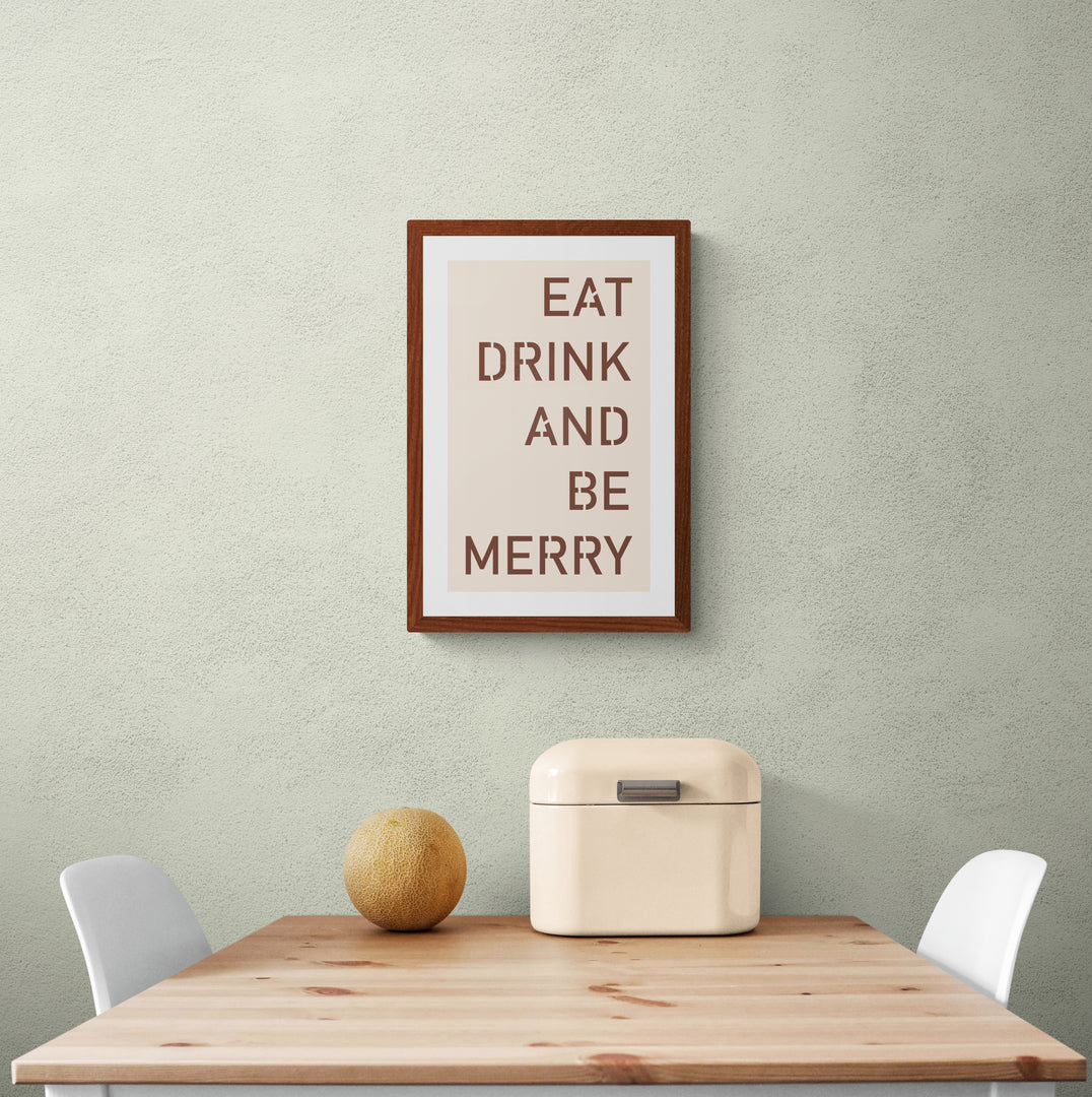 eat drink be merry stencil