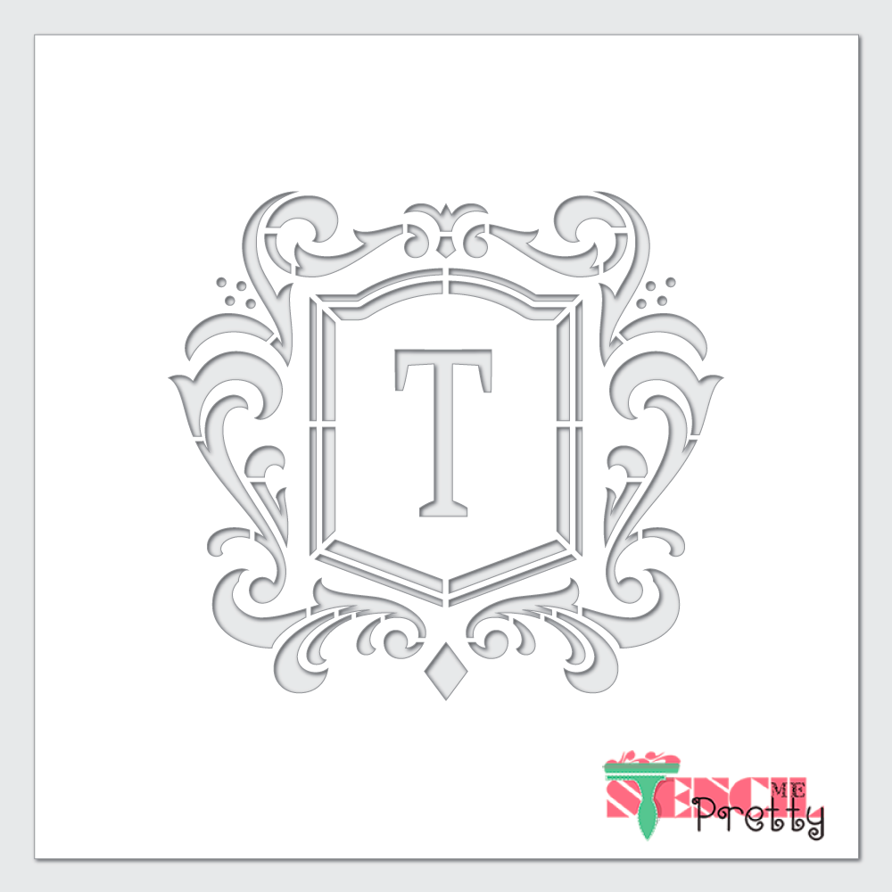 one letter logo stencil