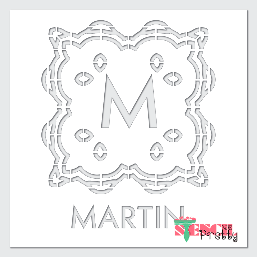 french monogram stencil