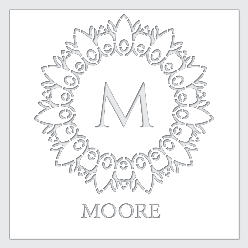 one letter logo stencil