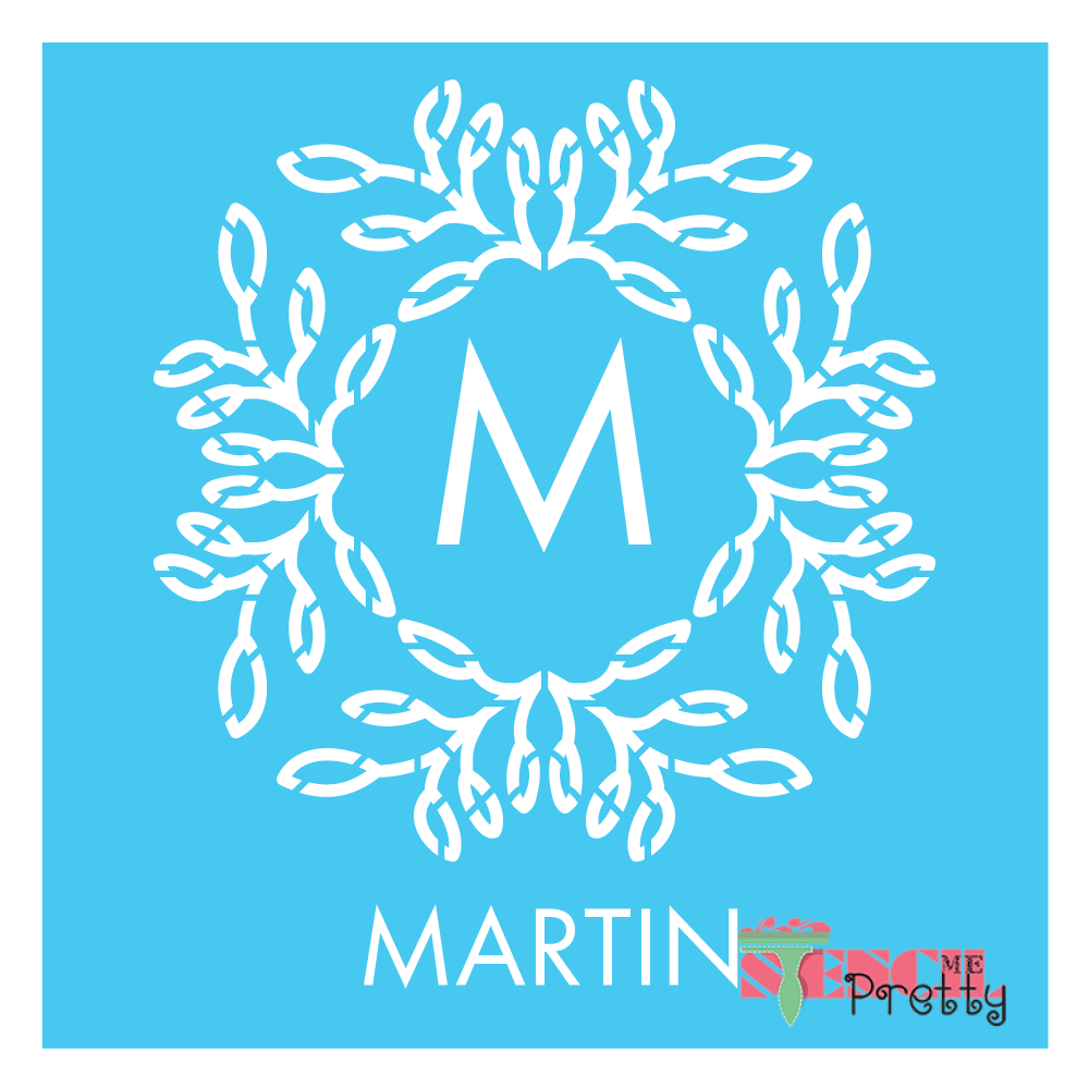 Secret Garden Magic Leaf Monogram Stencil — Stencil Me Pretty