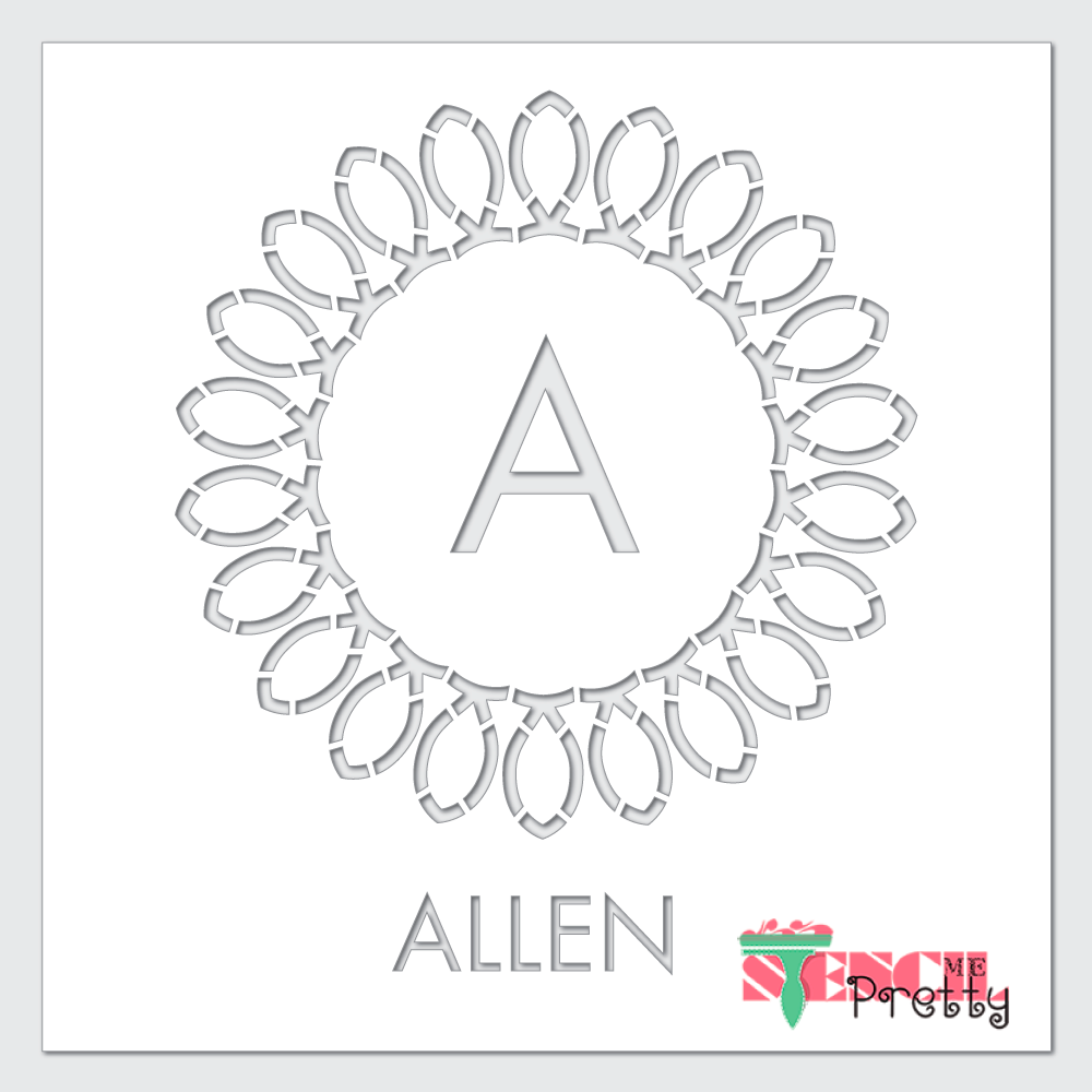 spiral border stencil