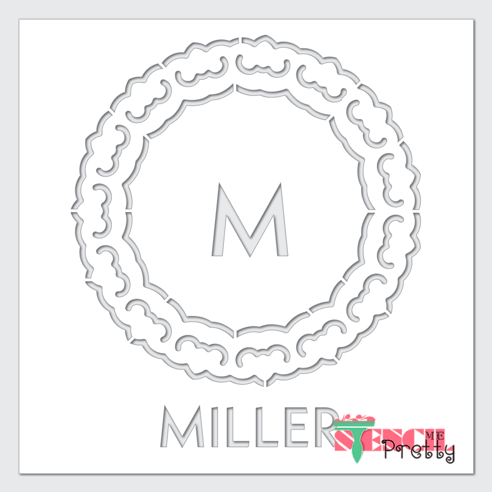 one letter logo stencil