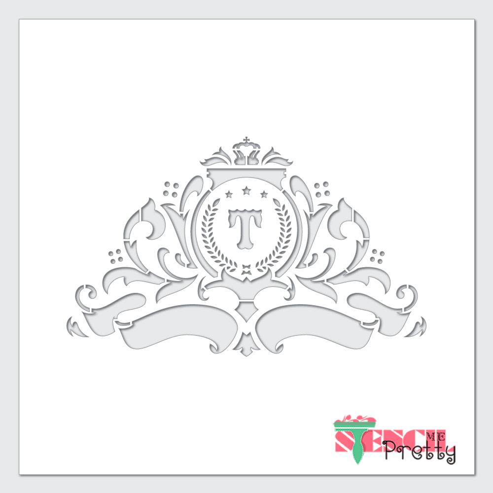 one letter monogram stencil