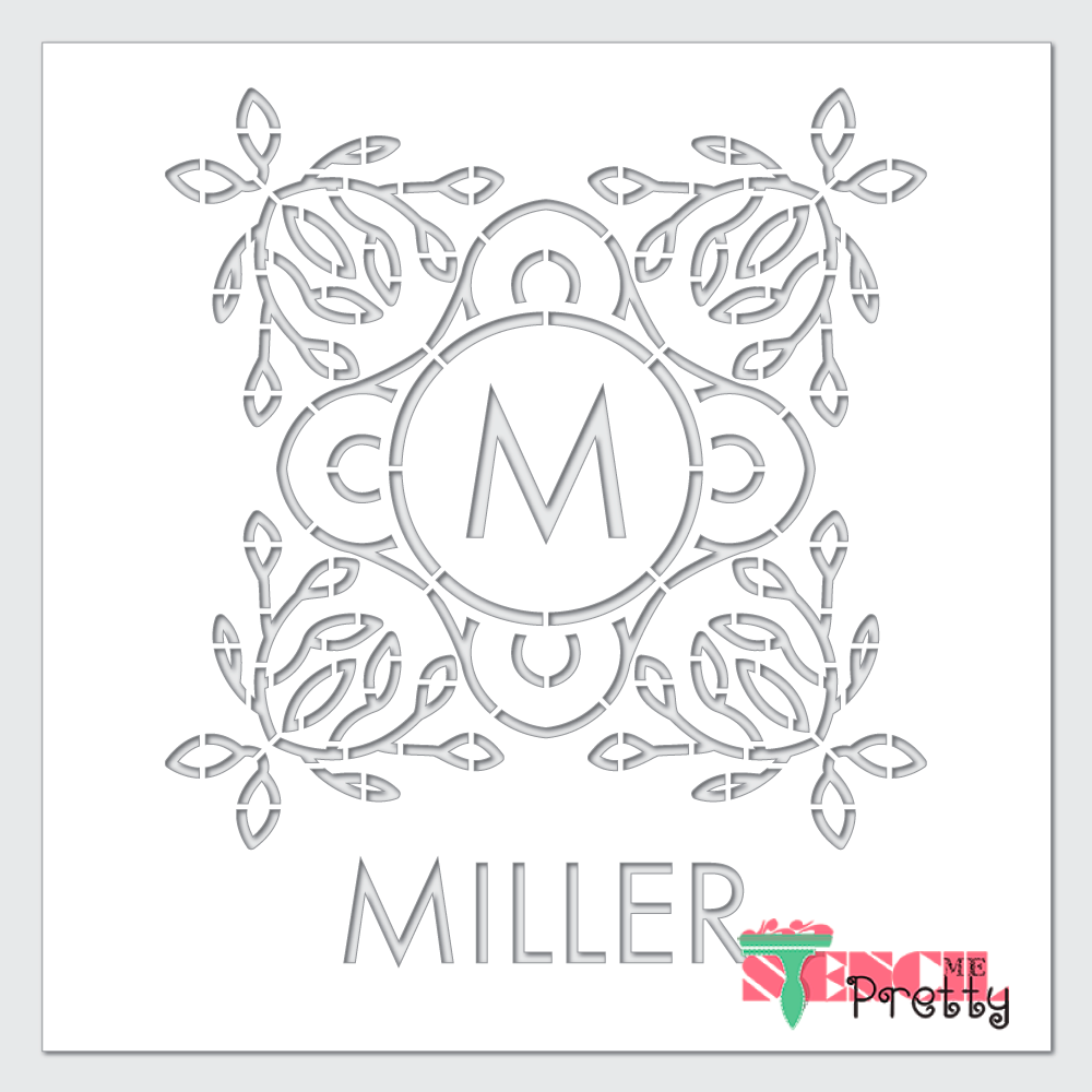 one letter logo stencil