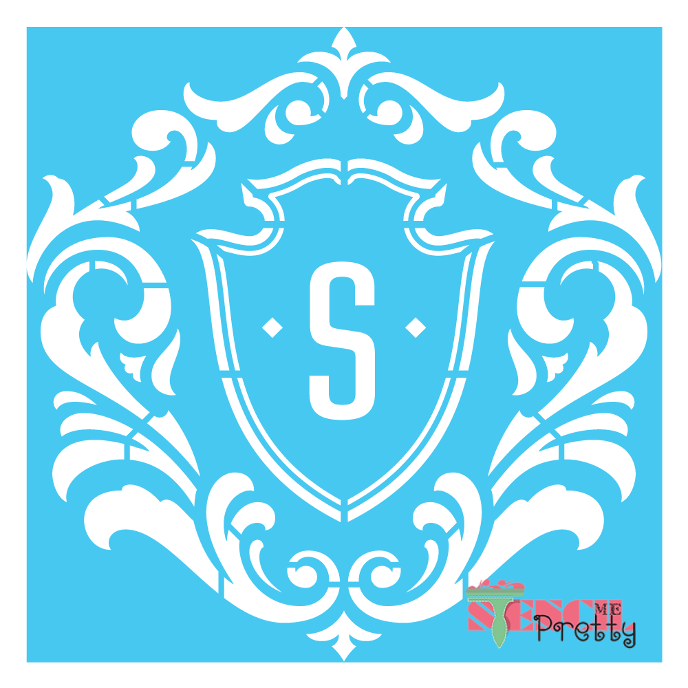 monogram one letter stencil