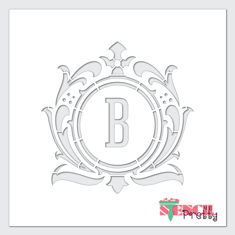 one letter monogram stencil