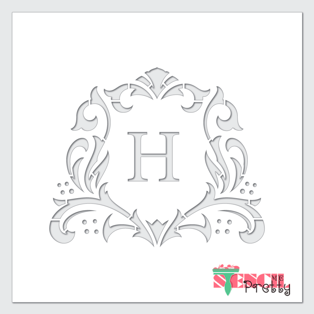 one letter logo stencil