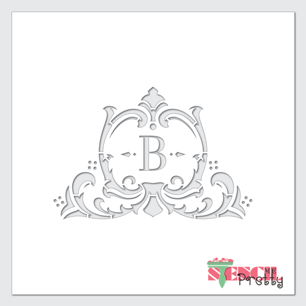 one letter logo stencil