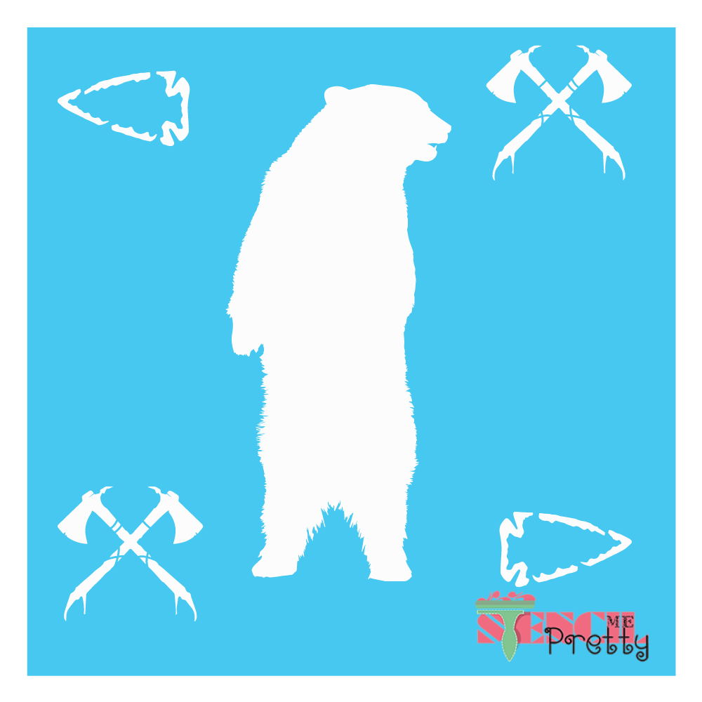 grizzly bear stencil