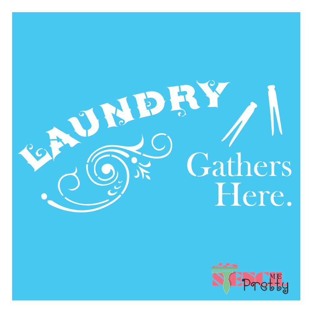 laundry room stencil