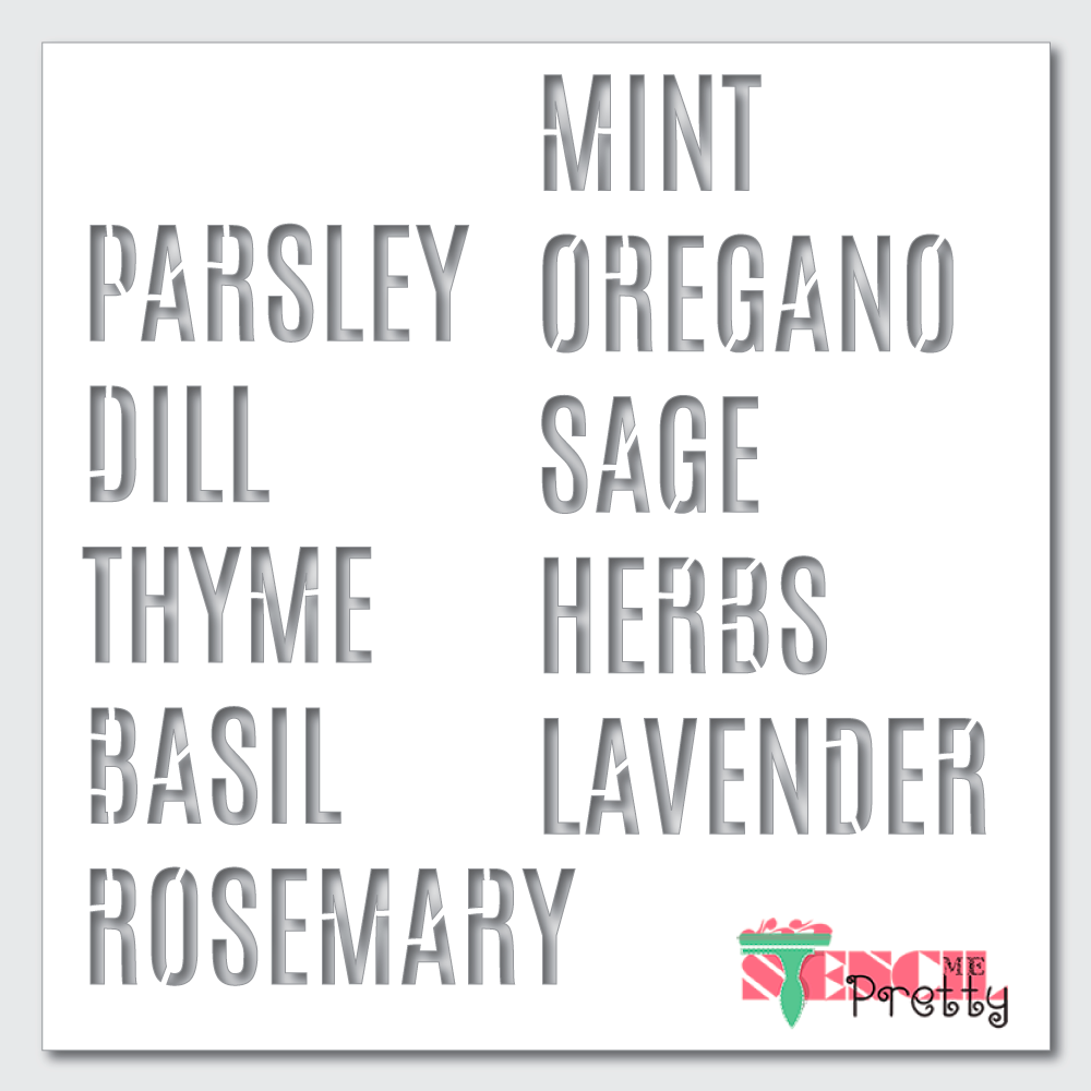 herb names stencil
