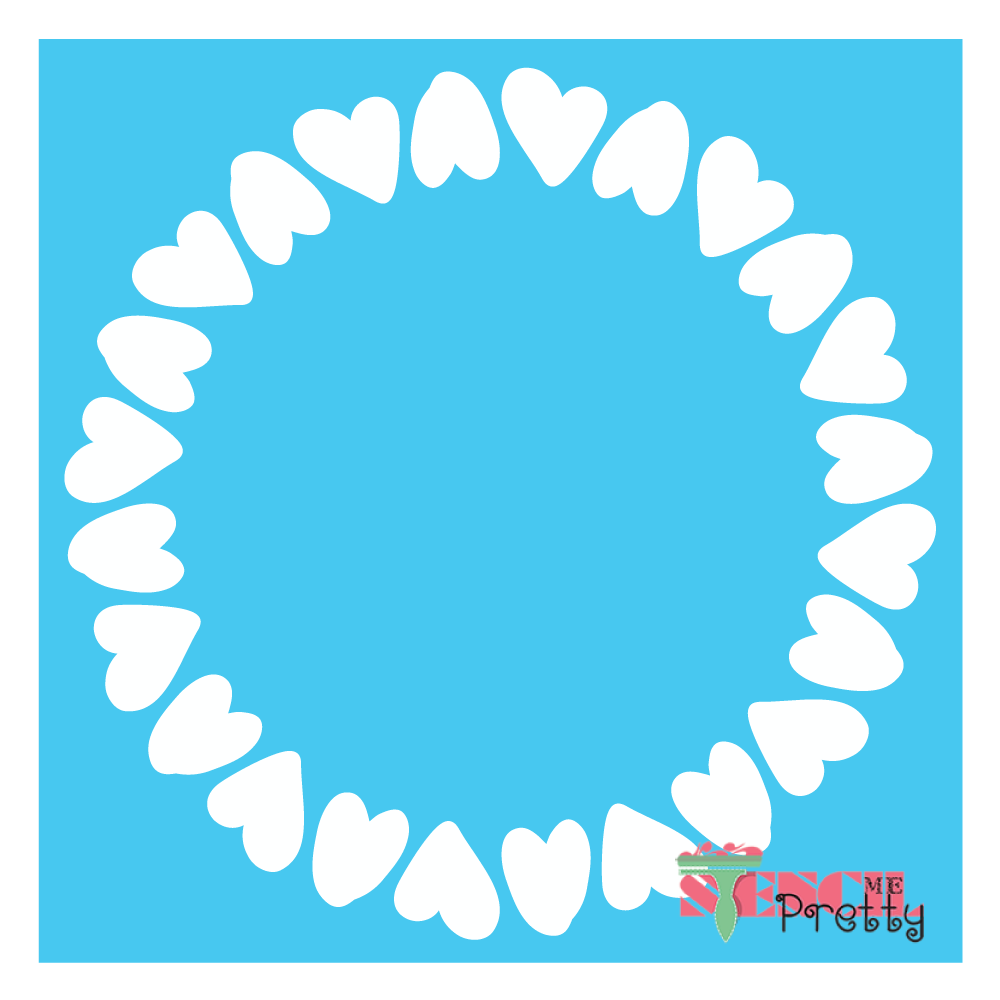 heart border stencil