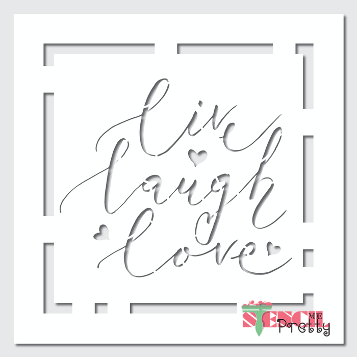 Live Laugh Love Cursive Sign
