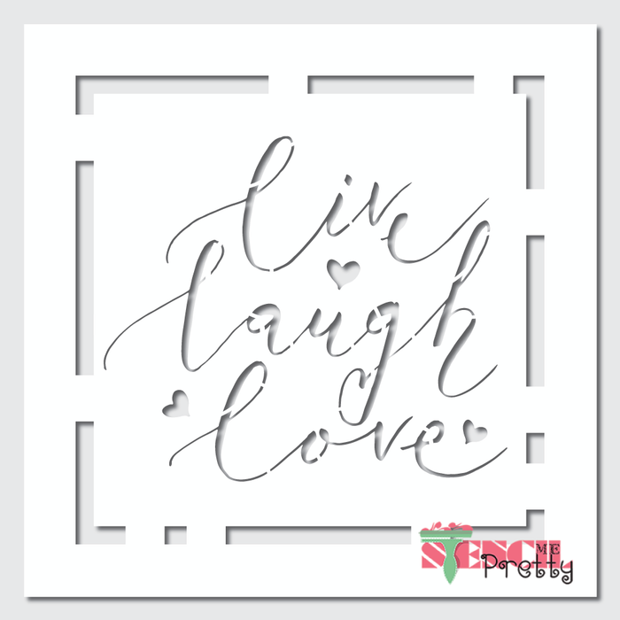 Live Laugh Love Stencil in Cursive Font with Hearts and Border — Stencil Me Pretty live-laugh-love-stencil-in-cursive-font-with-hearts-and-border-stencil-me-pretty