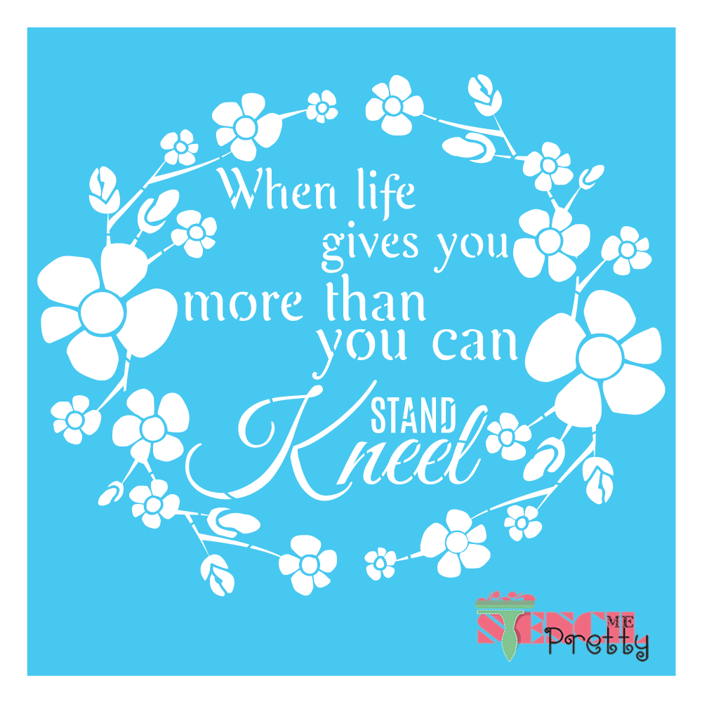 floral wreath stencil