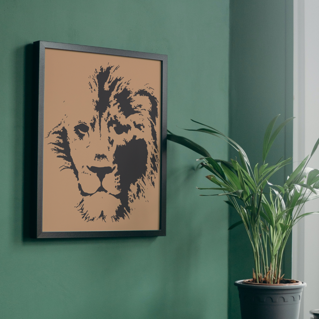 african lion stencil