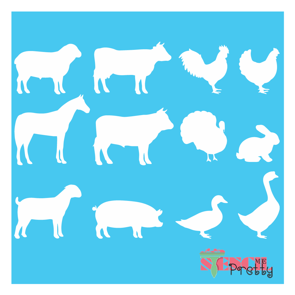 farm animals stencil