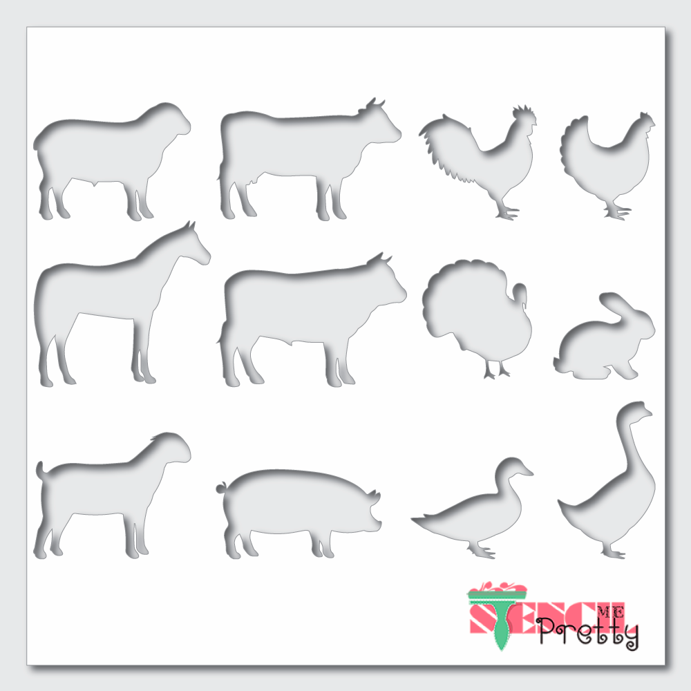 turkey roosetr duck goose stencil