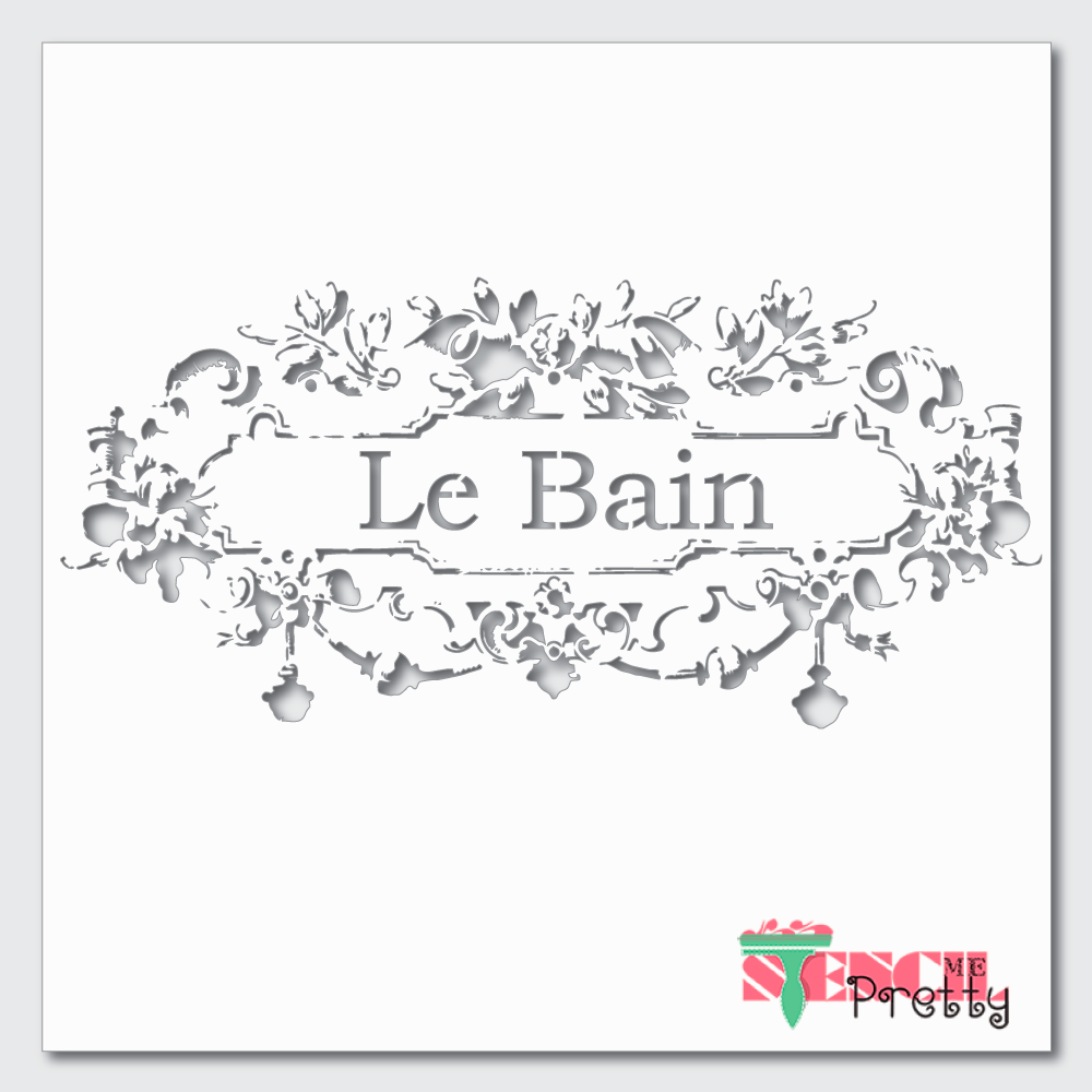 the bath sign stencil
