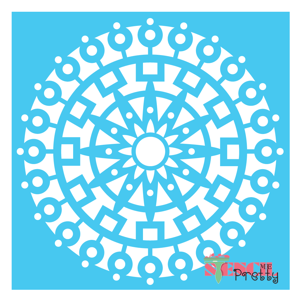 Tribal Flower & Sun Medallion Mandala Stencil — Stencil Me Pretty