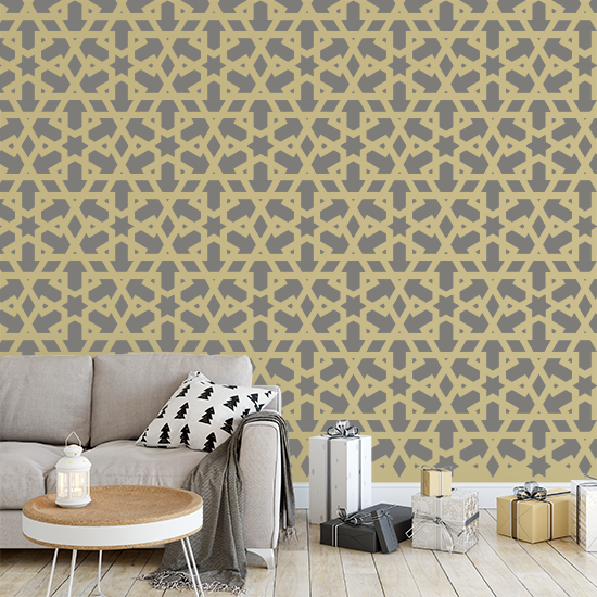 mosque style wall stencil