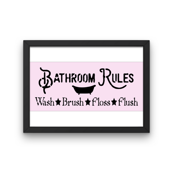 Bathroom Rules Decorative