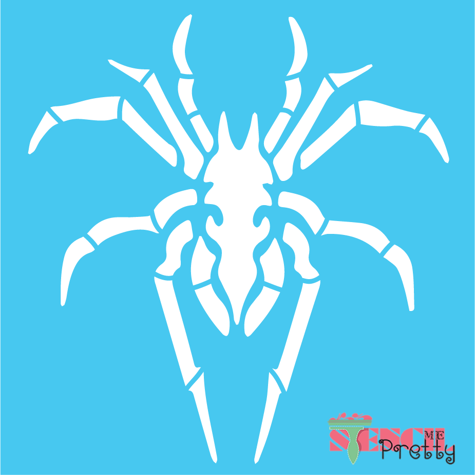 Black Widow Spider Stencil for Painting Halloween Decor Template