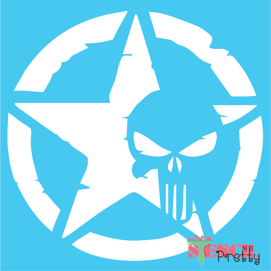 punk star stencil