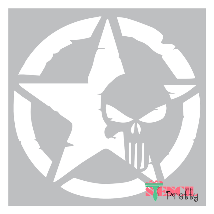 The Punisher Stencil in Punk Star Craft Halloween Goth Template — Stencil Me Pretty the-punisher-stencil-in-punk-star-craft-halloween-goth-template-stencil-me-pretty
