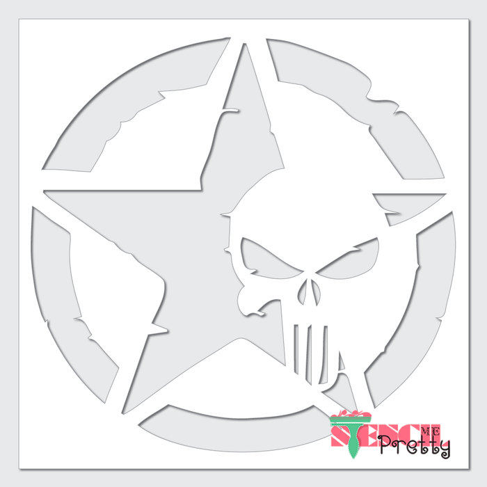 The Punisher Stencil in Punk Star Craft Halloween Goth Template — Stencil Me Pretty The Punisher Stencil in Punk Star Craft Halloween Goth Template — Stencil Me Pretty