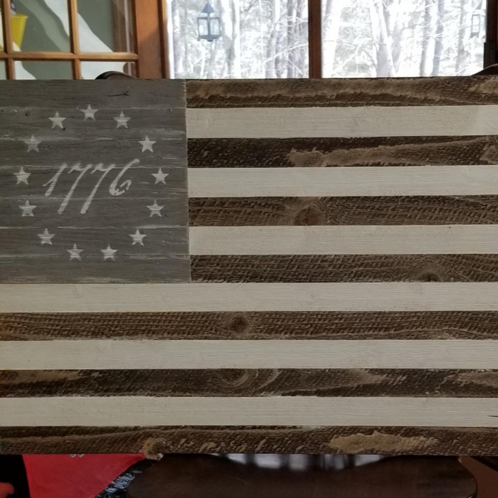 1776 american flag stencil