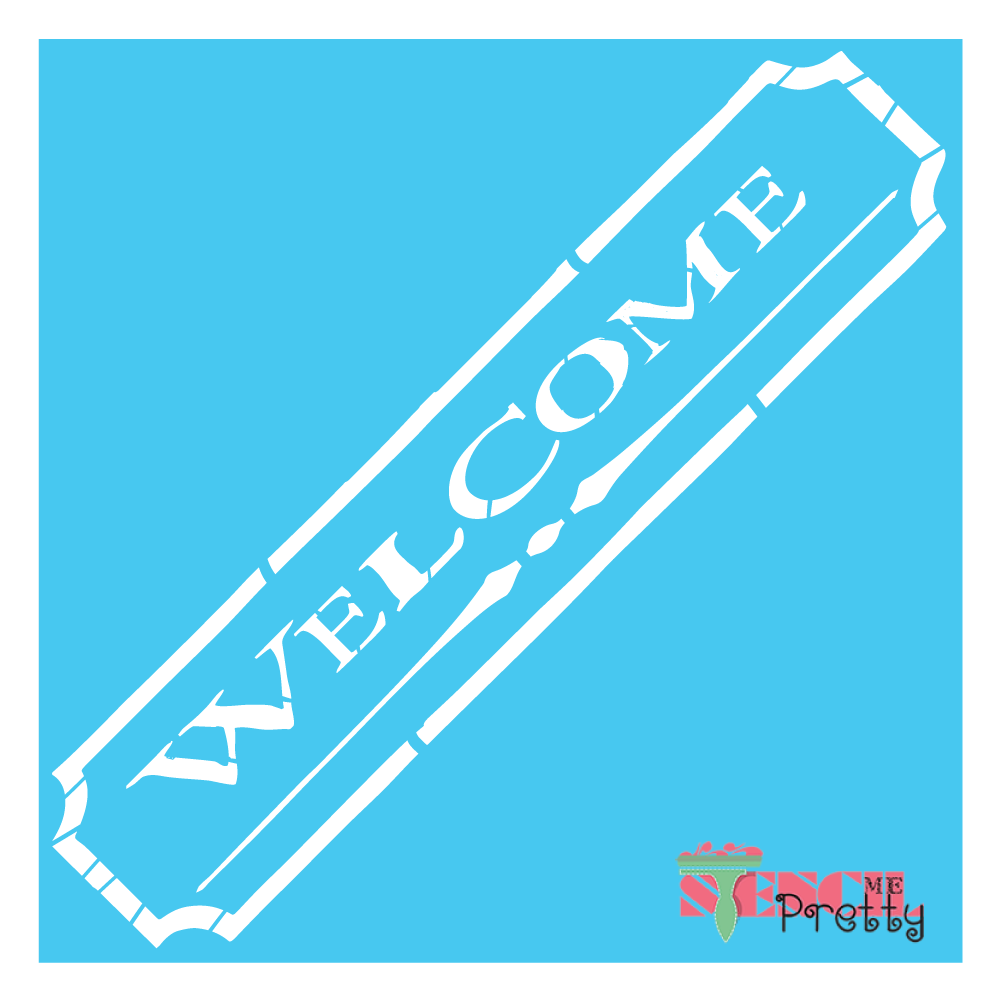 welcome sign stencil
