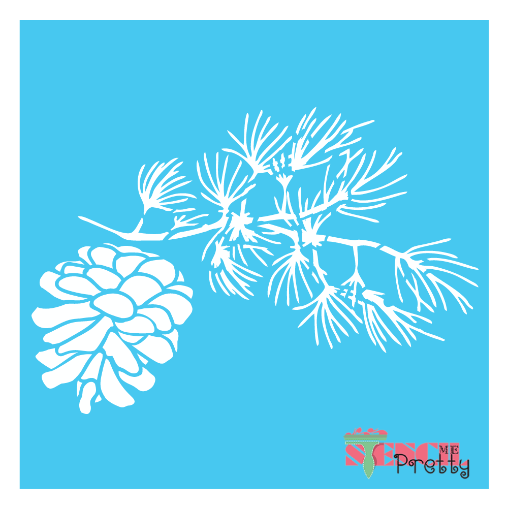 pinecone stencil