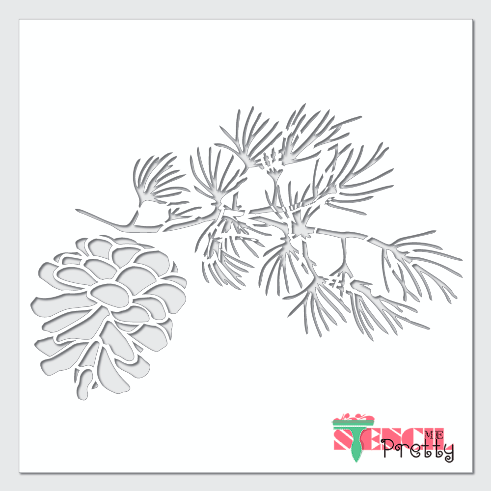 pine cone stencil