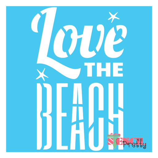 love the beach stencil