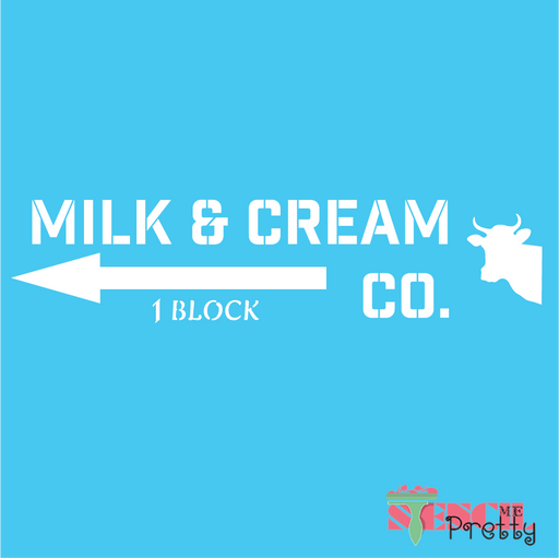 milk and cream co stencil