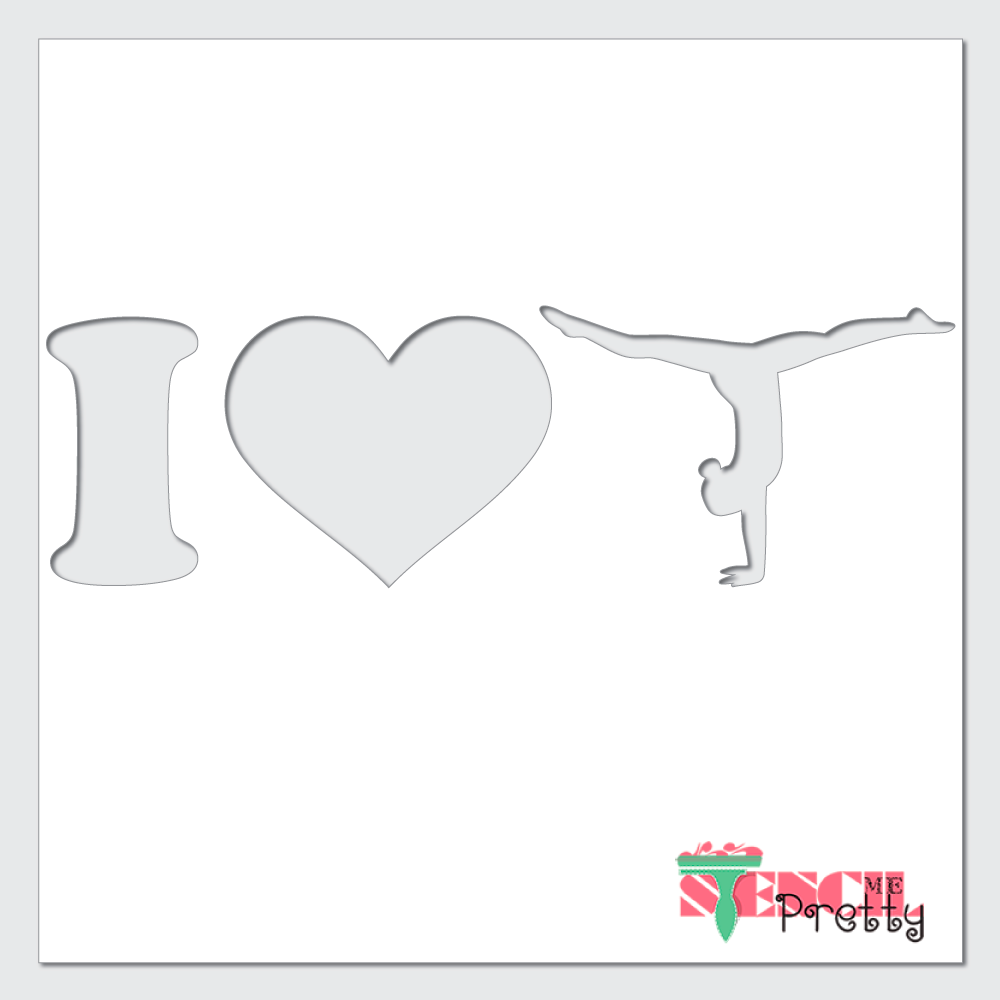 i love yoga stencil