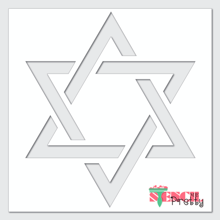 Star of David Stencil Jewish Hebrew Shield of Magen Hexagram Template — Stencil Me Pretty Star of David Stencil Jewish Hebrew Shield of Magen Hexagram Template — Stencil Me Pretty