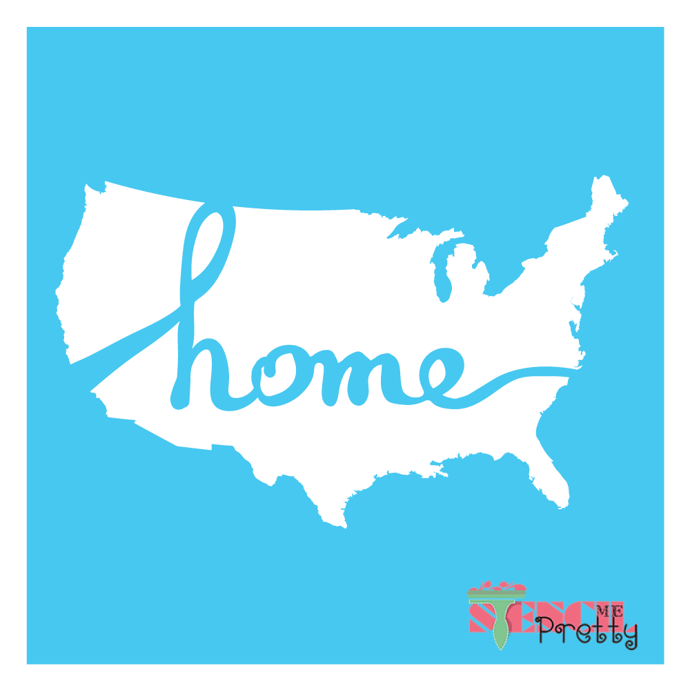 USA map stencil