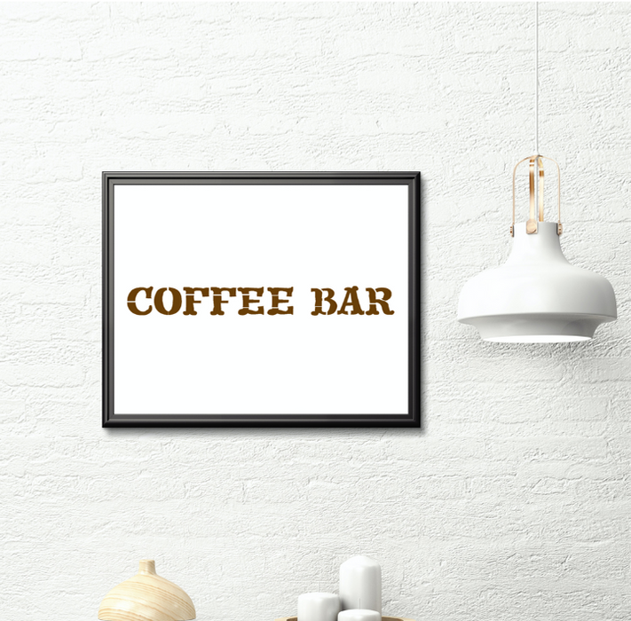 Coffee bar typography country font