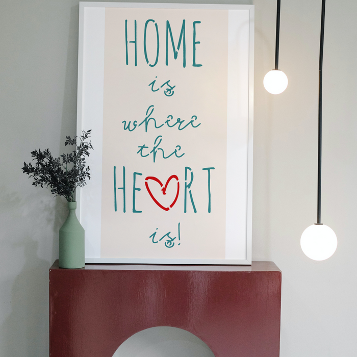 Chic home is where the heart is Sign