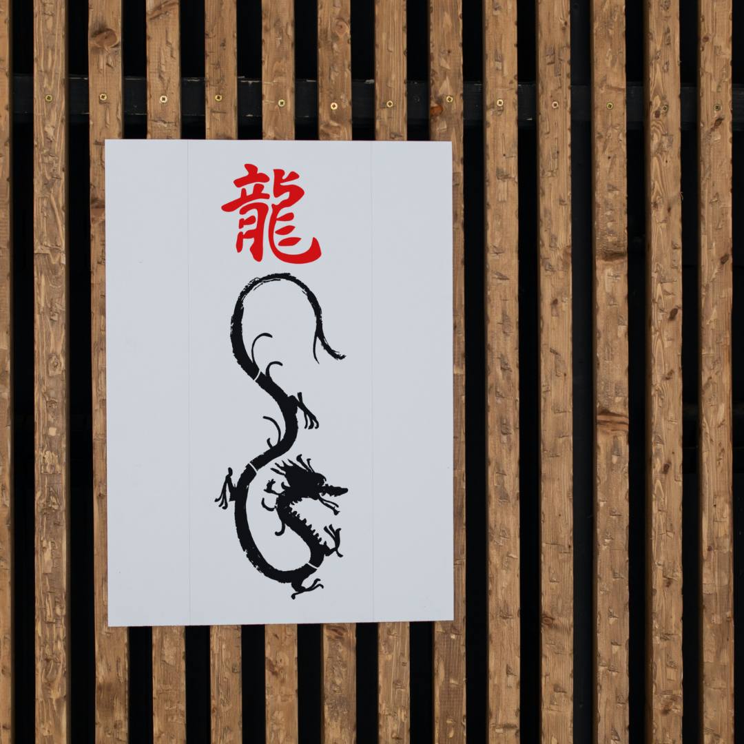 chinese dragon stencil