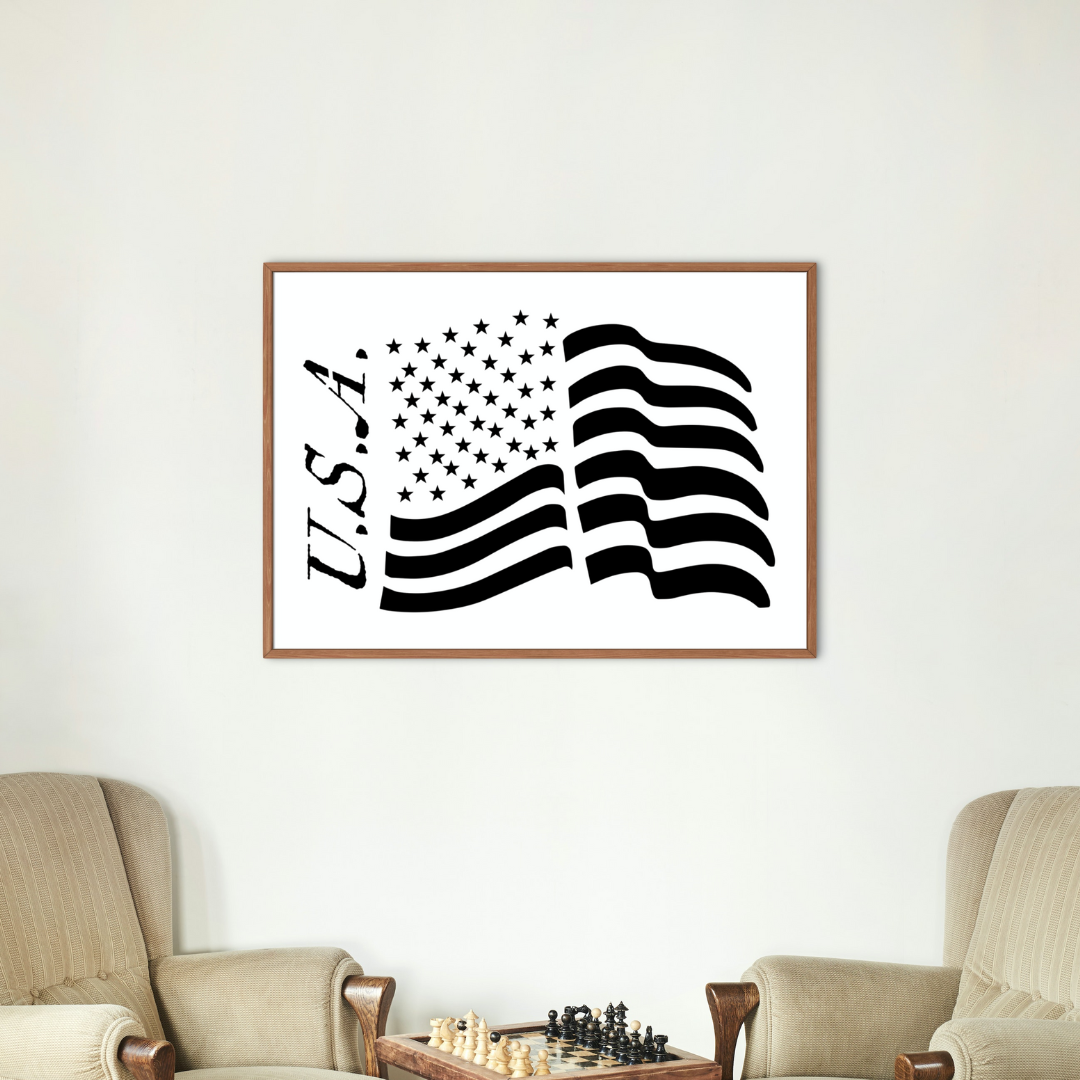 USA flag stencil