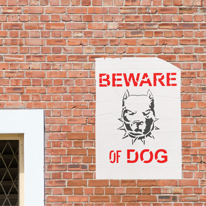 Beware Of Dog Pick Your Size Template