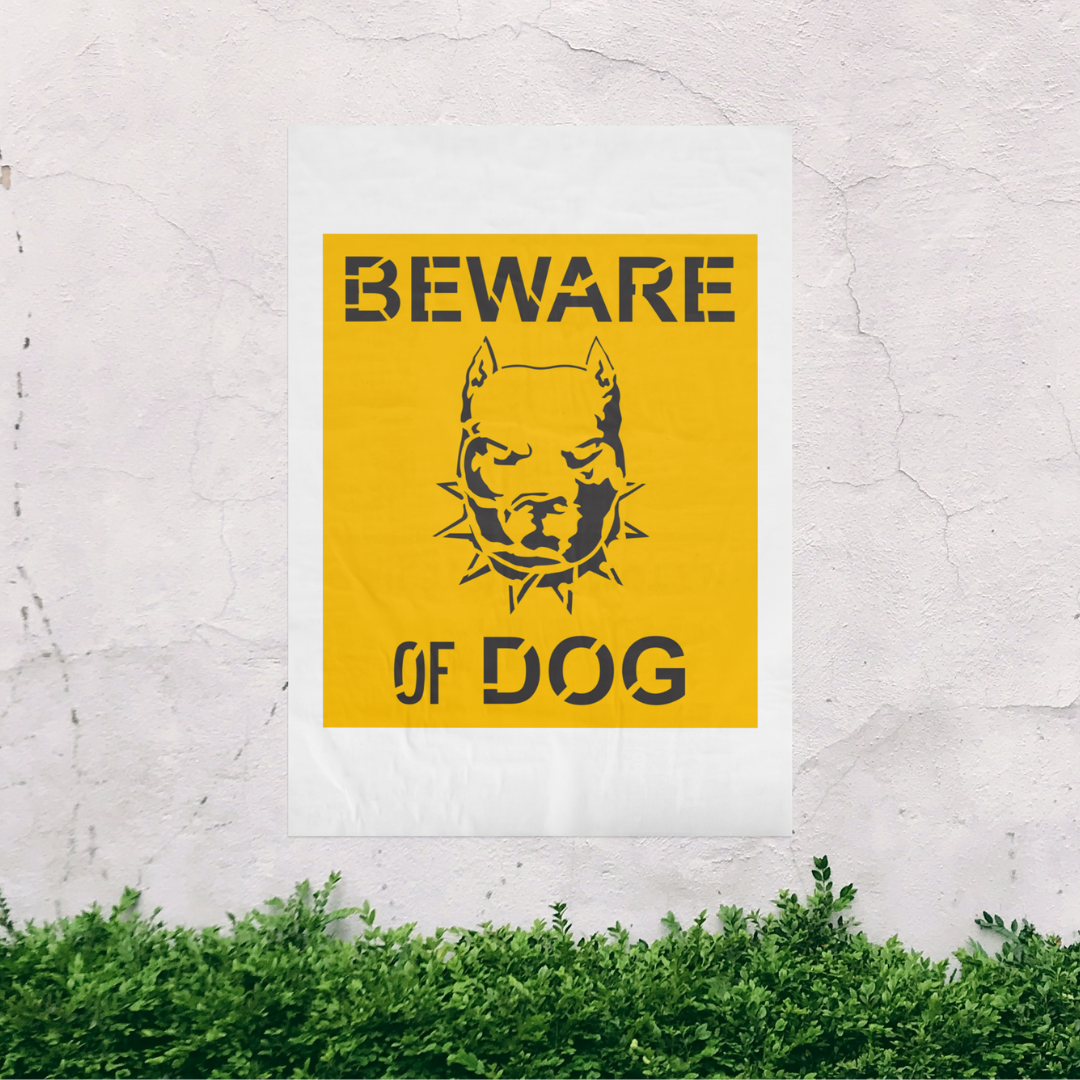 beware of dog stencil