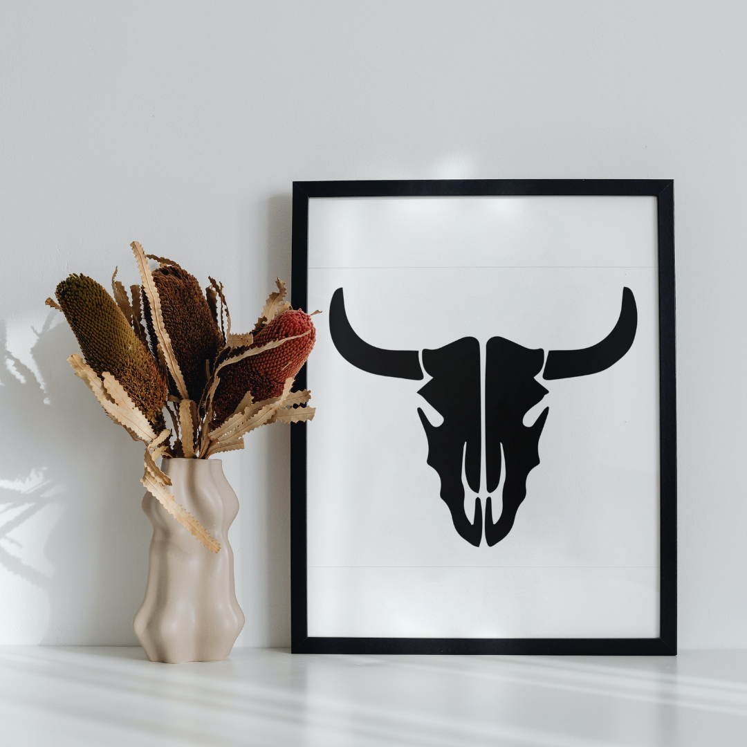 bull head stencil