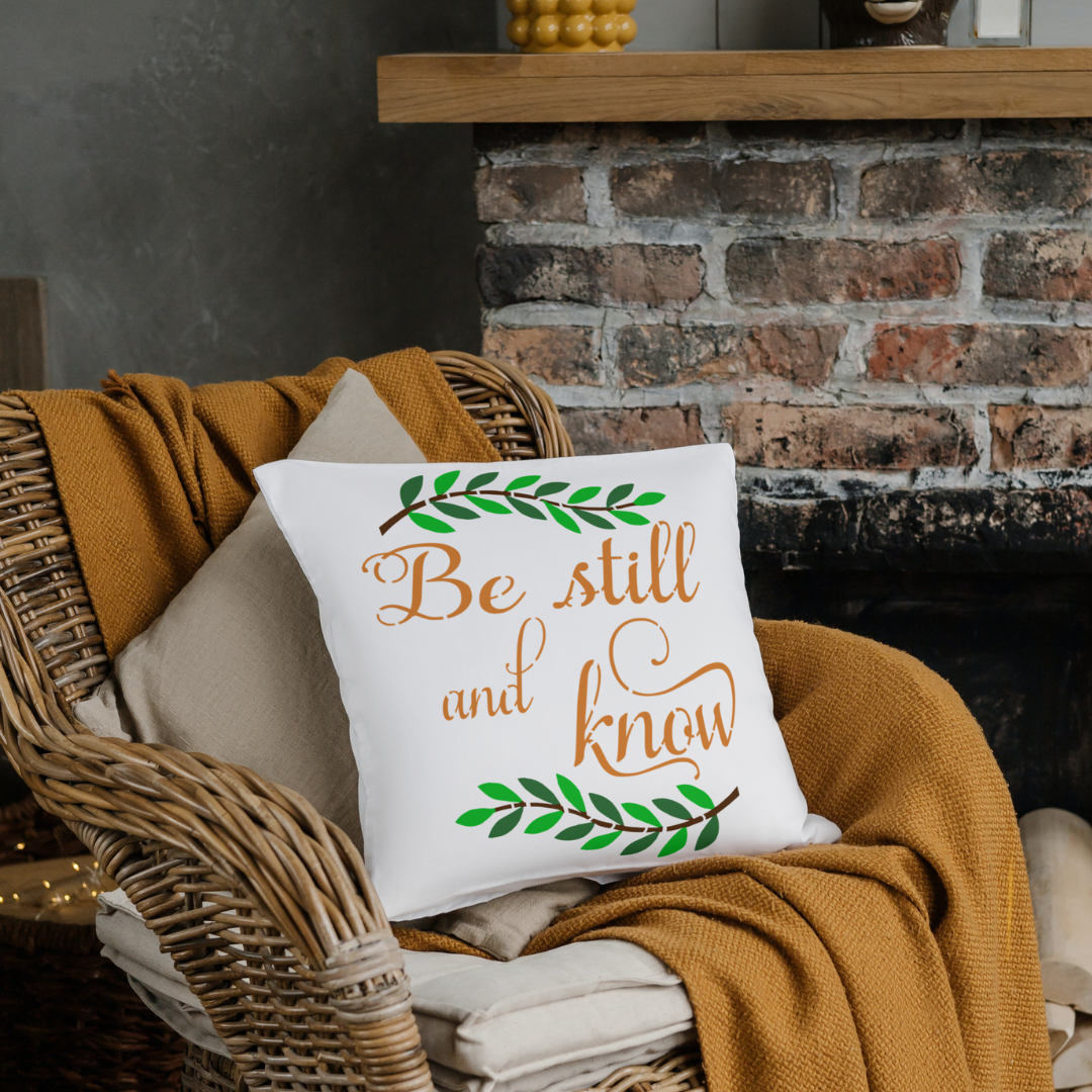 be still and know stencil