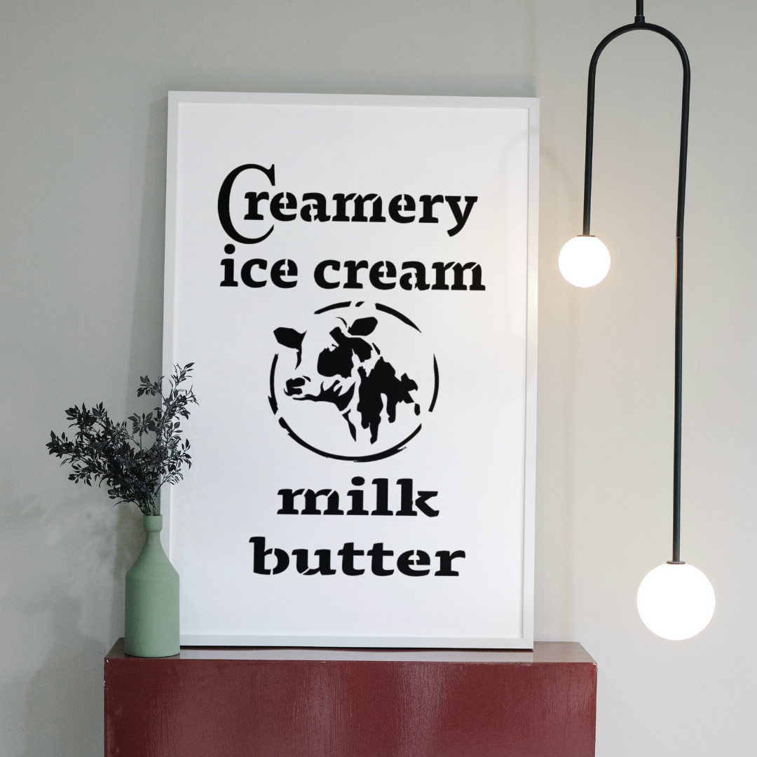creamery stencil